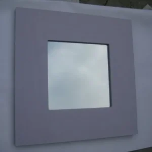Square Wall Mirror with Lavender Wood Frame