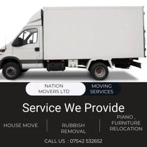 24/7 Man with Luton Van Hire House Office Piano Furniture Moving & Clearance Student & Long Distance