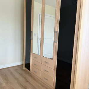 Wardrobe and bedside cabinet