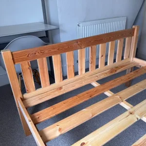 Pine double bed frame - Image 4