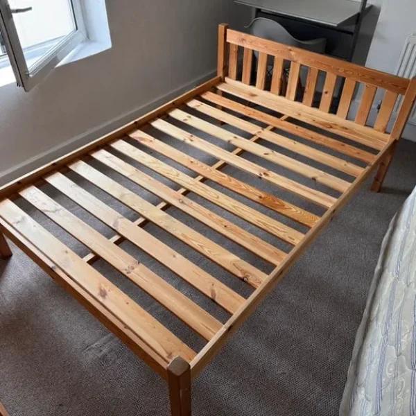 Pine double bed frame