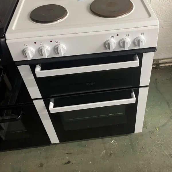 WHITE BUSH 60CM CERAMIC HOB ELECTRIC COOKER