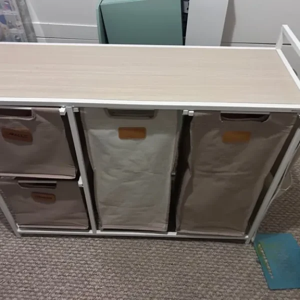 Freestanding 4 basket laundry system