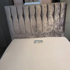 King size crushed velvet bed and mattress - Image 2