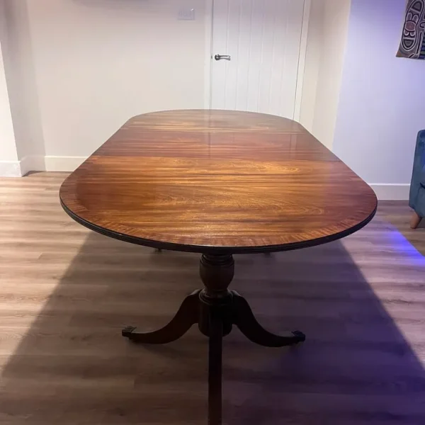 Repro mahogany veneered dining table