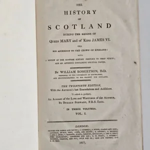 Complete 1817 Regency History of Scotland by William Robertson – Vol. I–III - Image 2