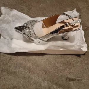 Silver Slingback Shoes - Image 2