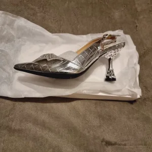 Silver Slingback Shoes