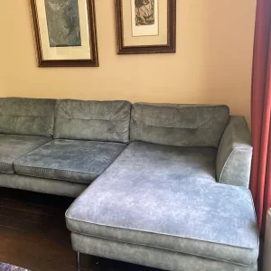 Velvet Chaise Sofa – Barker and Stonehouse Gramercy - Image 2