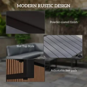 Outsunny 4-Piece Reclining Garden Sofa Set - Image 3