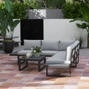 Outsunny 4-Piece Reclining Garden Sofa Set - Image 7