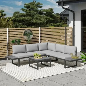 Outsunny 4-Piece Reclining Garden Sofa Set