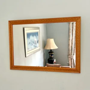 Wooden Patterned Mirror 23x33.5 inches