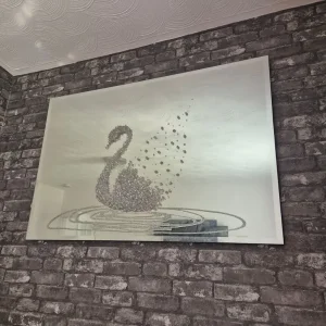 Swan wall picture mirror - Image 2