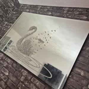 Swan wall picture mirror