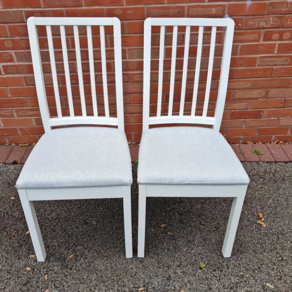 2 IKEA Ekedalen White Chairs