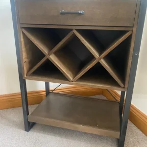 Freestanding Floor Wine Rack with Glass Holder and Storage - Image 8