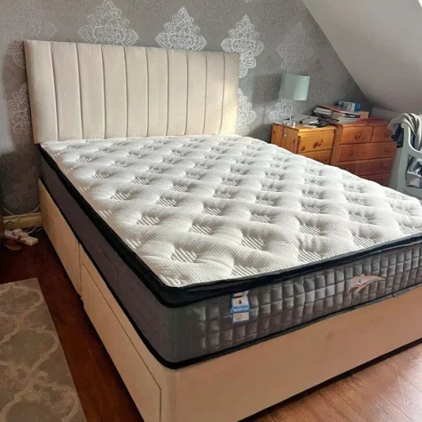 King Size Divan Bed with Mattress – Ready to Use