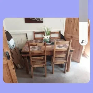 Jali dining table and chairs - Image 3
