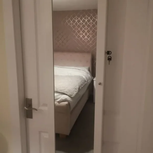 White over-the-door jewellery cabinet