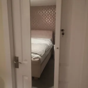White over-the-door jewellery cabinet