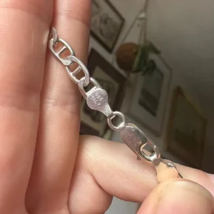 925 italian silver anchor necklace - Image 6