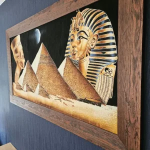 Extra large framed Egyptian papyrus - Image 3