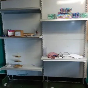 METAL SHELVES VERY STRONG THE PAIR