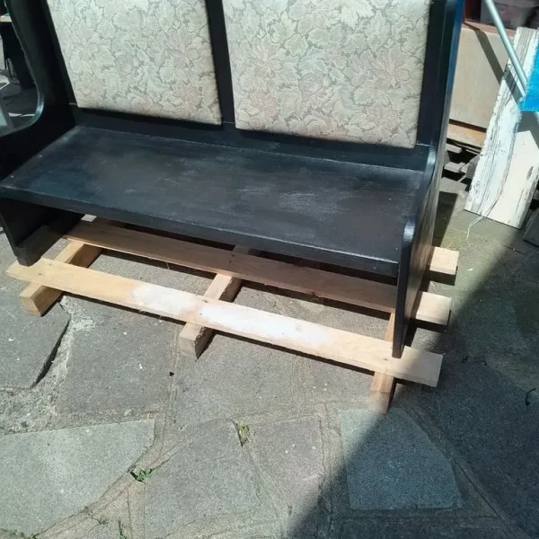 Solid wood 2 seater bench