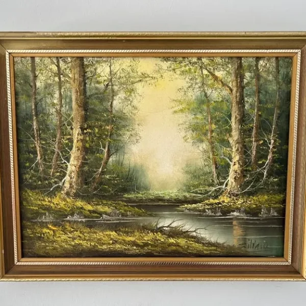 Original oil painting by Silvatie – Serenity at the river’s edge