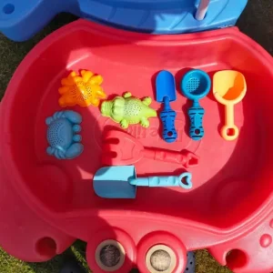 Little Tikes Sand and Water table with Parasol and accessories - Image 3