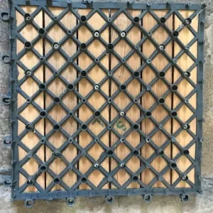 A Grade Interlocking Teak Tiles 300x300x24mm - Image 2