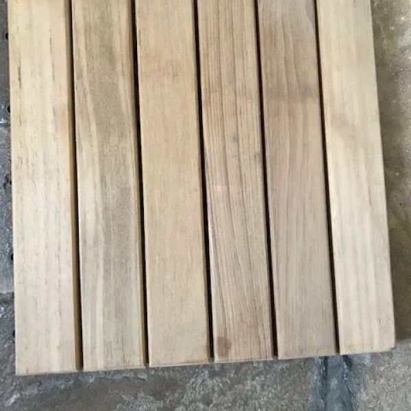 A Grade Interlocking Teak Tiles 300x300x24mm