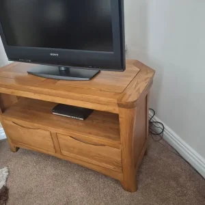 Oak Corner TV Unit and Side Unit - Image 2