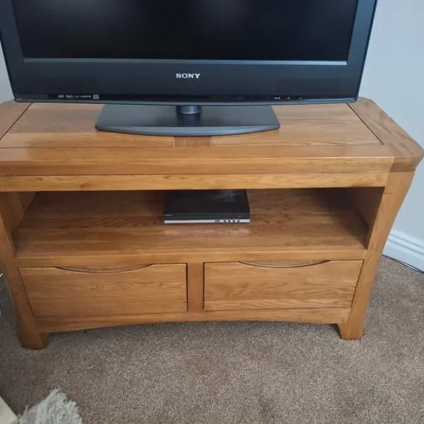 Oak Corner TV Unit and Side Unit