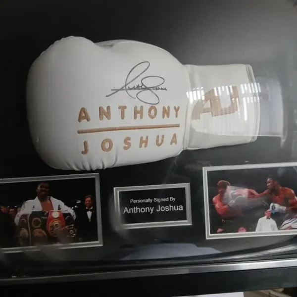 signed anthony joshua boxing glove