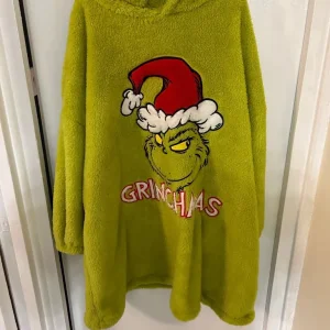 Oversized Fluffy Grinch Lounge Hoodie - Image 3
