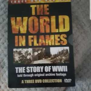 Dvd collection of war films x3 ww11 world in flames history footage