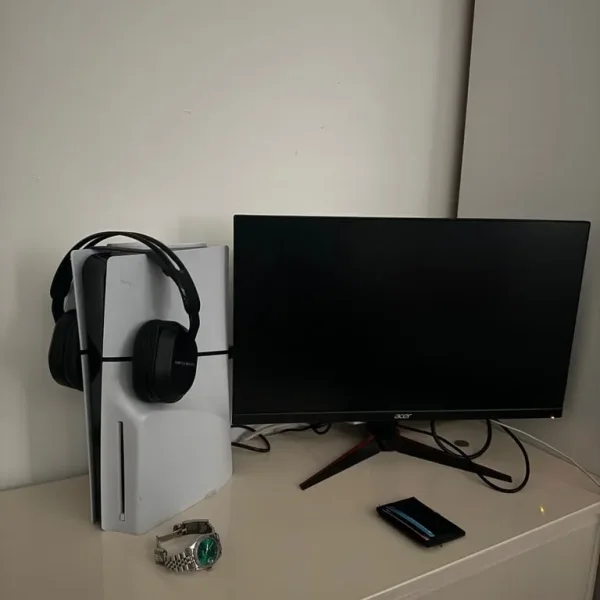 Ps5 with monitor and headset