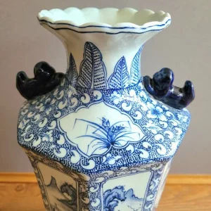 Antique Blue & White Chinese Vase - Image 2