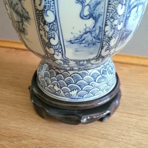 Antique Blue & White Chinese Vase - Image 4