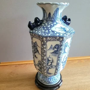 Antique Blue & White Chinese Vase - Image 7