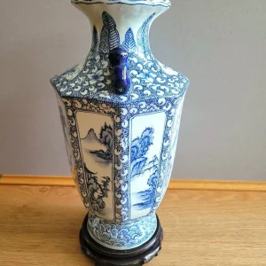 Antique Blue & White Chinese Vase - Image 8