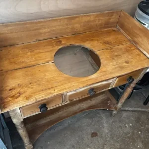 Vintage wooden wash stand side table - Image 6