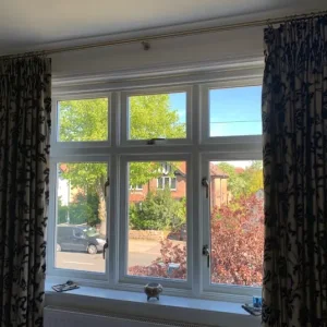 Beautiful gold & black full length blackout curtains with bed runner and pillow covers
