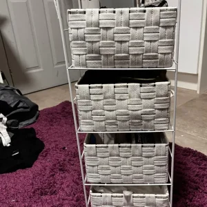 Argos 4-drawer woven bathroom storage unit - white - Image 2