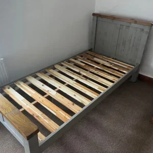 Solid oak single bed