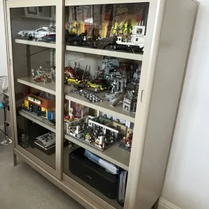 IDÅSEN IKEA Display Cabinet with sliding glass doors in beige - Image 2