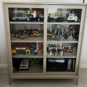 IDÅSEN IKEA Display Cabinet with sliding glass doors in beige