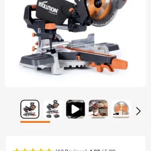 Evolution 18v cordless mitre saw